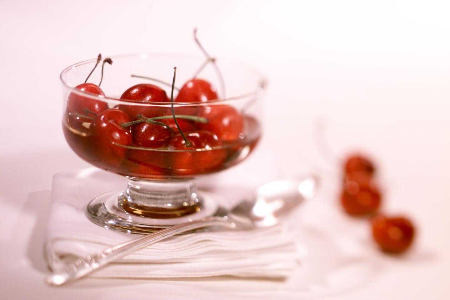 Cherries in plum wine