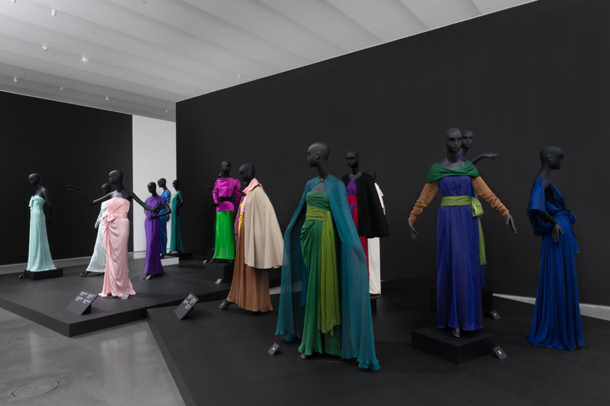 The U.S. premiere exhibit of "Yves Saint Laurent: Line and Expression."