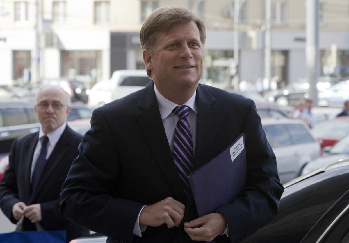 Then-U.S. Ambassador to Russia Michael McFaul in Moscow in May 2013.