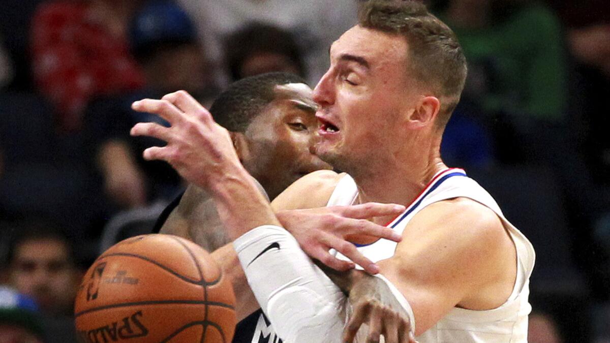 Forward Sam Dekker and the Clippers absorb more punishment from Jamal Crawford and the Timberwolves.