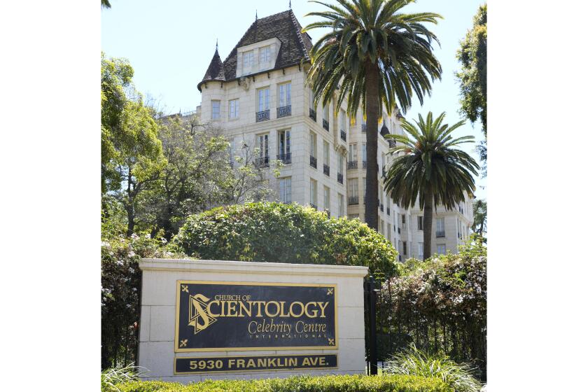 The Church of Scientology Celebrity Centre is pictured, Friday, April 21, 2023, in Los Angeles. (AP Photo/Chris Pizzello)
