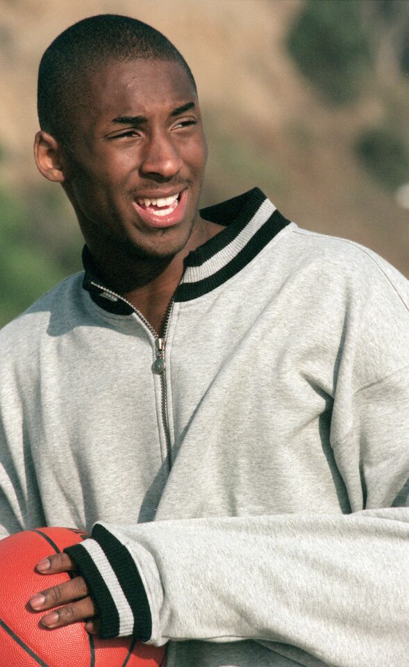 A teenage Kobe Bryant in an Adidas ad at Will Rogers State Beach.