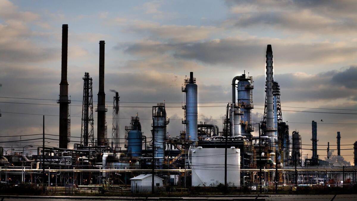The Exxon gas refinery in Baytown, Texas.