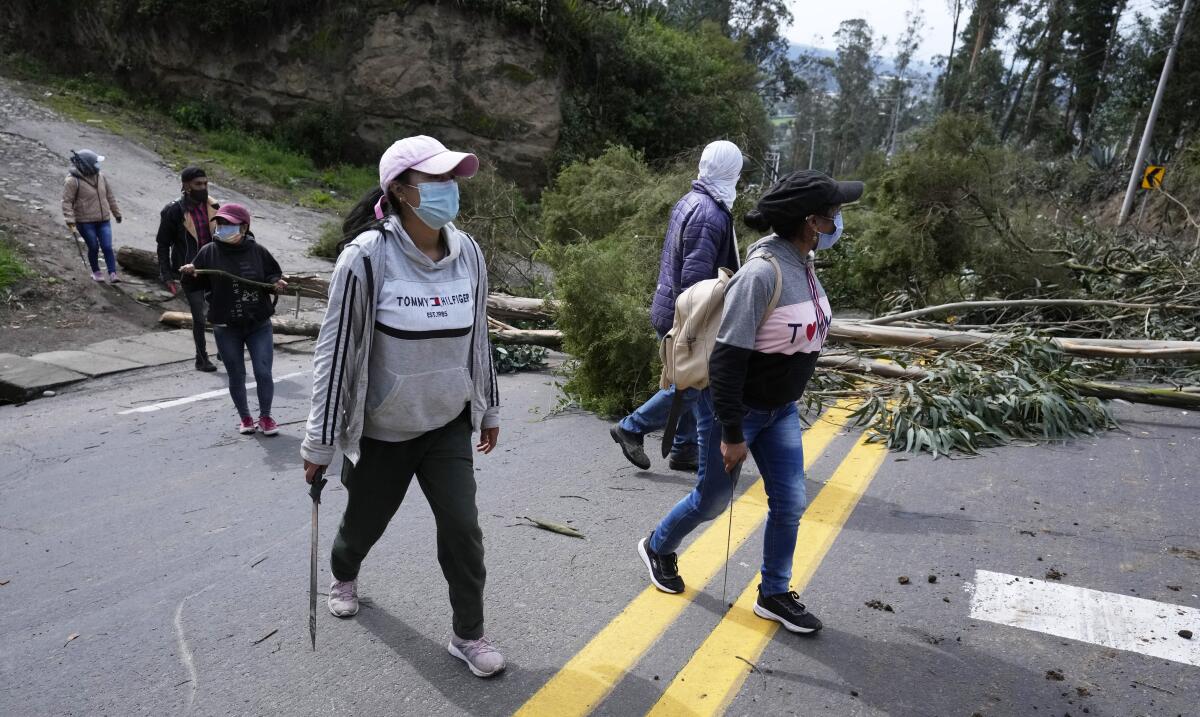 Manifestantes bloquean la carretera Panamericana en el primer día de una huelga general nacional 