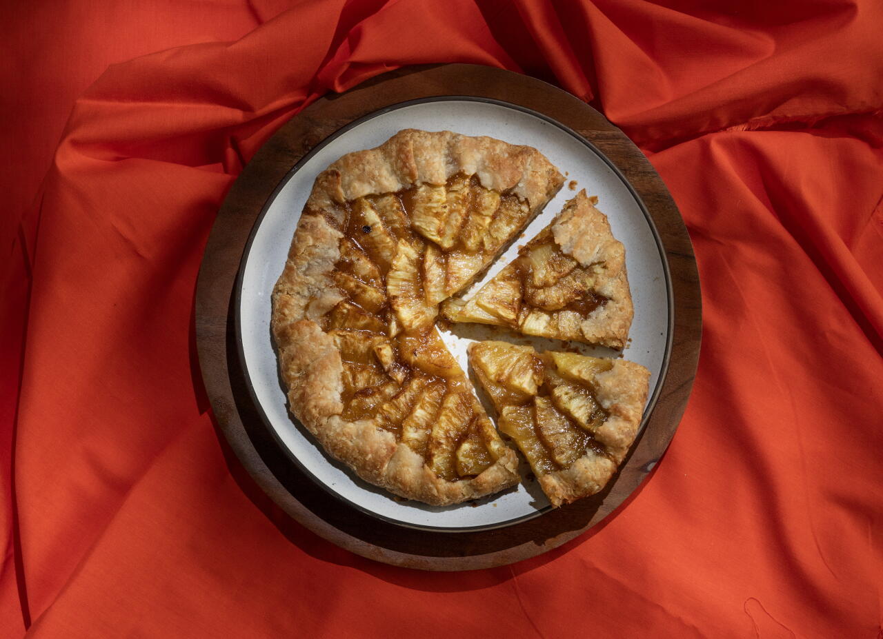 Pineapple tart made from a recipe by Michelle Huneven