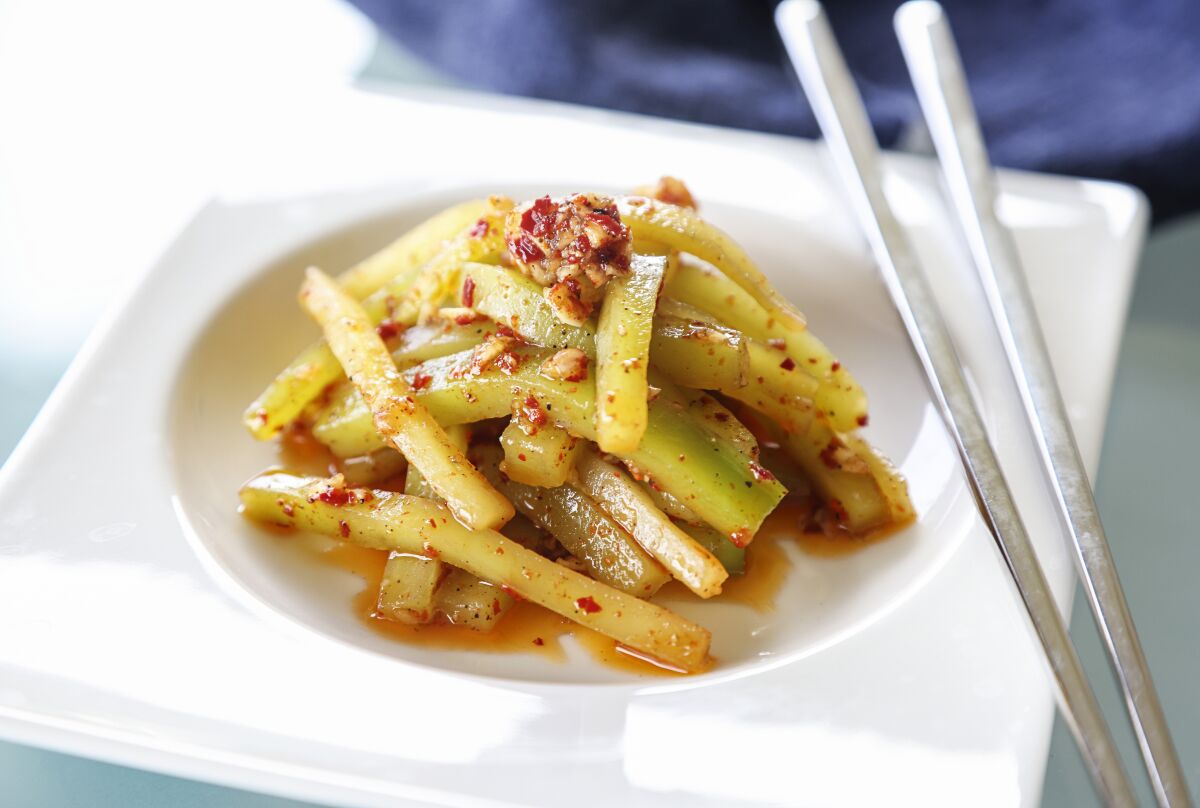 Broccoli stem banchan