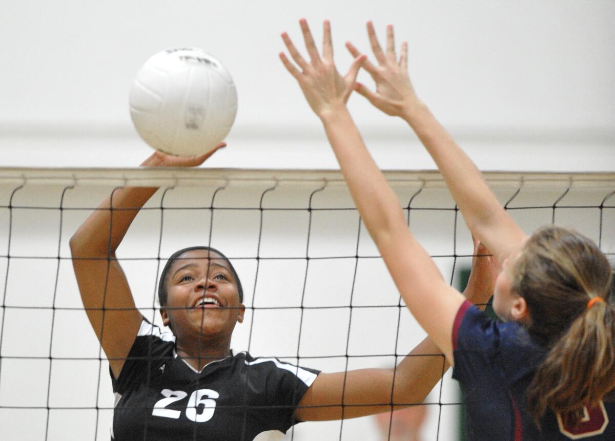 Glendale Adventist Academy's Paige Singleton adjusted well to her new position at outside hitter. She helped GAA win the Independence League championship and advance to the CIF-SS Division V-AA quarterfinals.