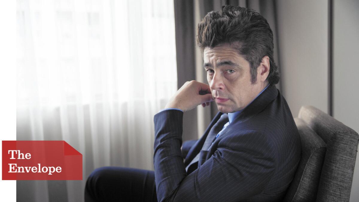 Benicio Del Toro says he's played many drug war roles on screen, but his character in "Sicario" is the first to be motivated by revenge.
