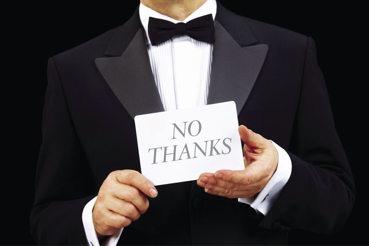 Keep it simple: "Thank you for the invitation. I'm so sorry, but I can't make it."