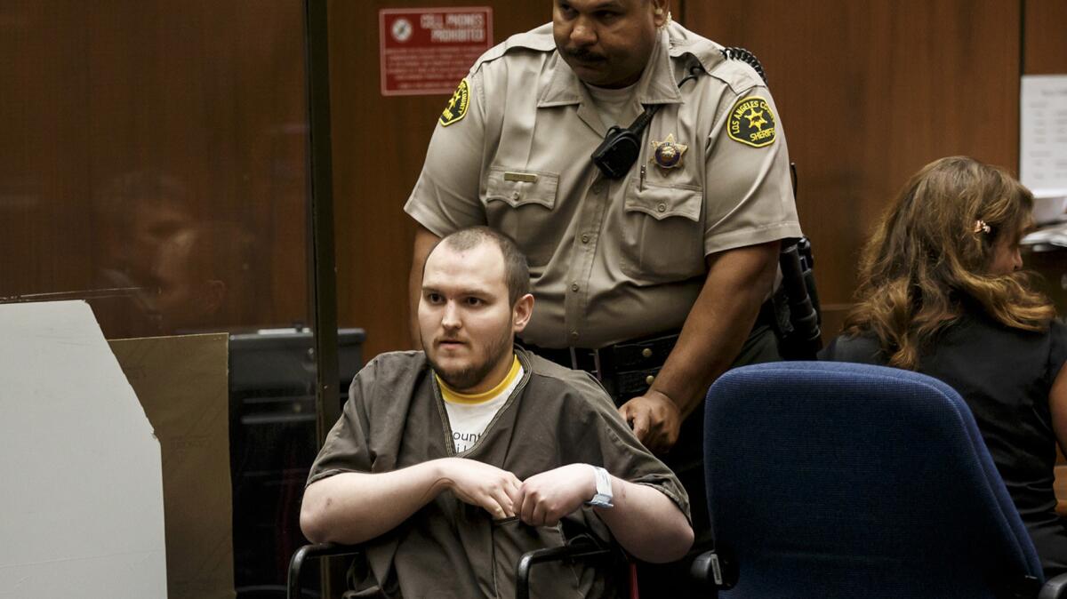 Harry Burkhart leaves a downtown courtroom after being found guilty on 47 counts of arson.