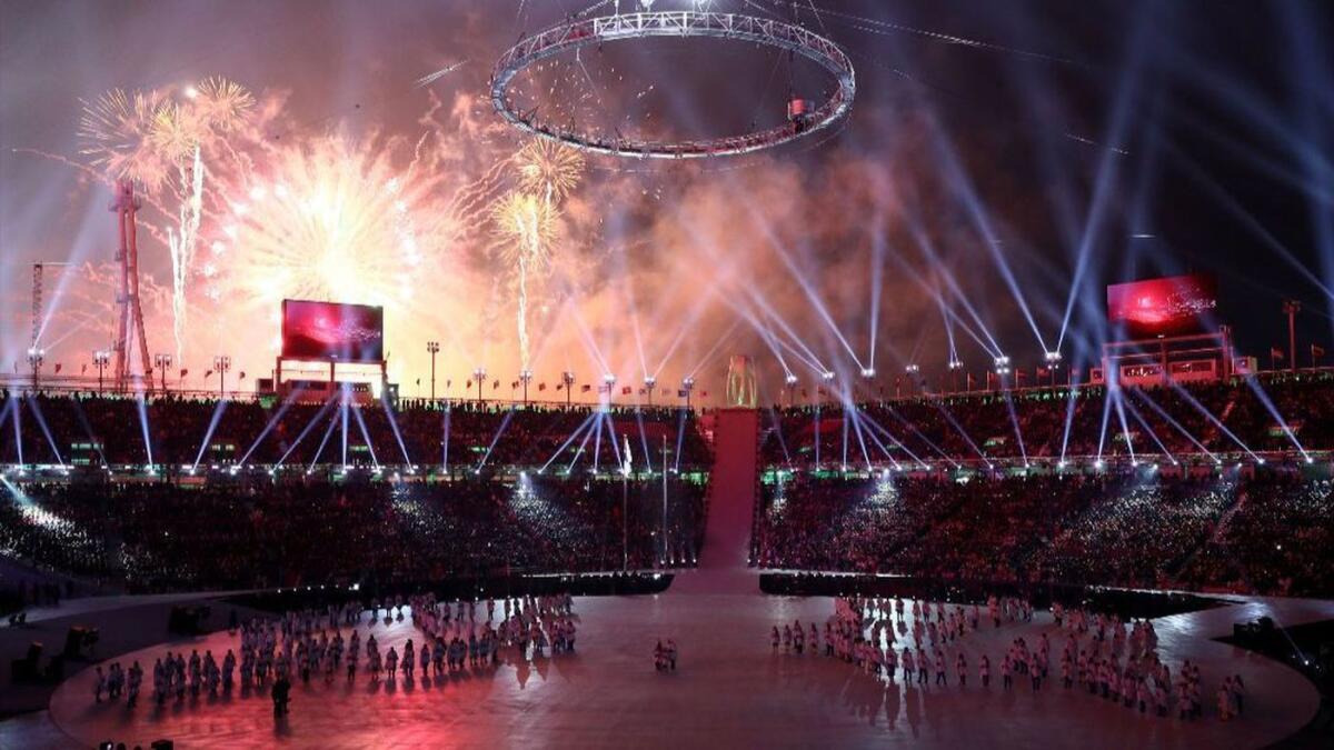 The opening ceremony of the Pyeongchang Games on Feb. 9.