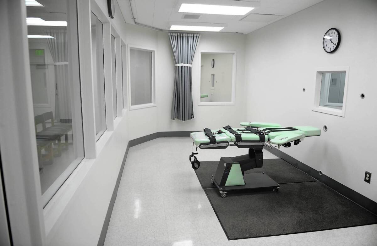 The lethal injection chamber at San Quentin State Prison.