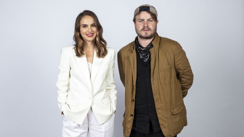 Actress Natalie Portman and director Brady Corbet from the film "Vox Lux," photographed in the L.A. Times Photo and Video Studio at the Toronto International Film Festival.