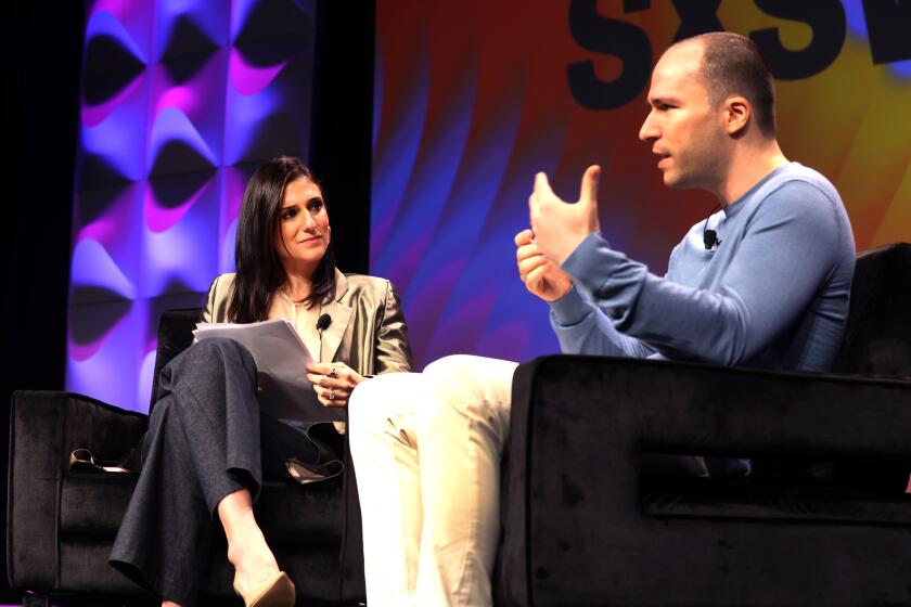 AUSTIN, TEXAS - MARCH 10: Greg Brockman and Laurie Segall speak onstage at "OpenAI Co-founder on ChatGPT, DALL·E, and the Impact of Generative AI" during 2023 SXSW Conference and Festivals at Austin Convention Center on March 10, 2023 in Austin, Texas. (Photo by Errich Petersen/Getty Images for SXSW)