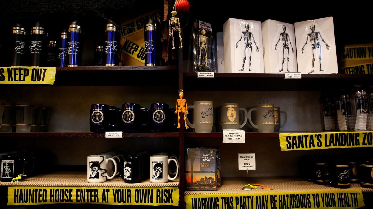 Skeletons in the Closet, the coroner's gift shop