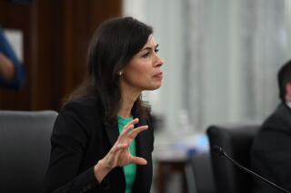 Jessica Rosenworcel speaks during a committee hearing to examine the Federal Communications Commission.