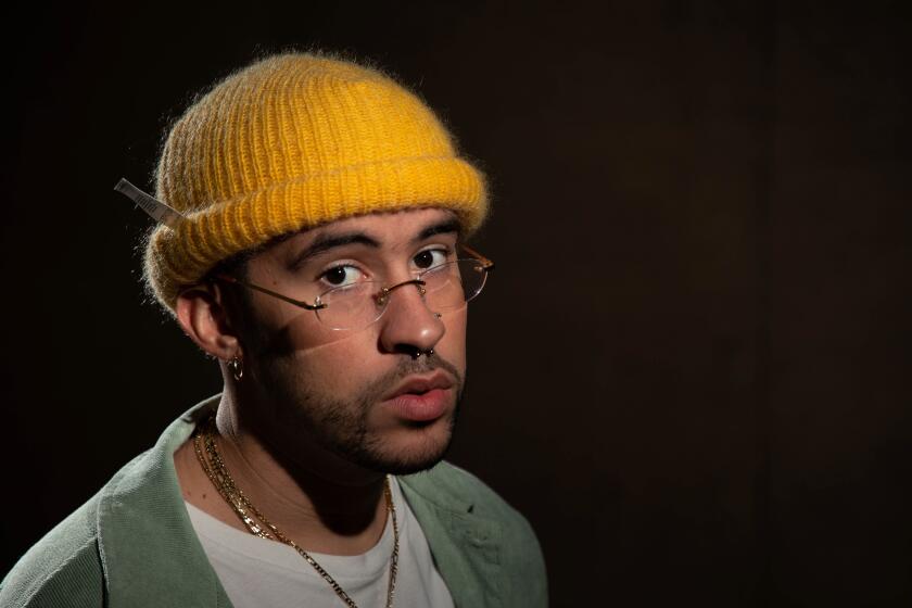 Puerto Rican singer Benito Antonio Martínez Ocasio, stage name “Bad Bunny,” poses Monday, Feb. 17, 2020 in Chicago, IL. (Photo by Chris Walker / For The Times)