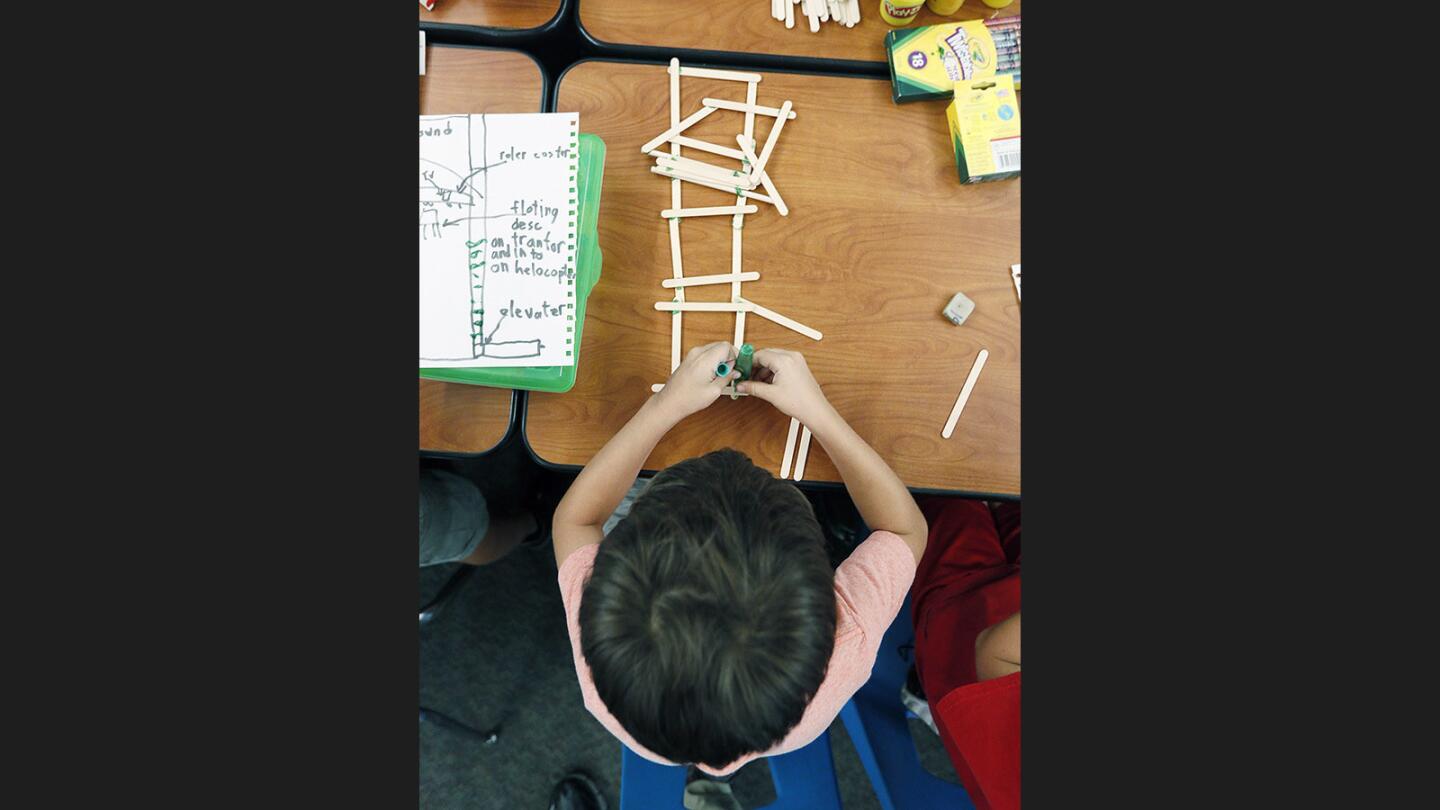 Photo Gallery: Cal Poly Pomona architecture students tap Palm Crest Elementary second graders for ideal classroom ideas