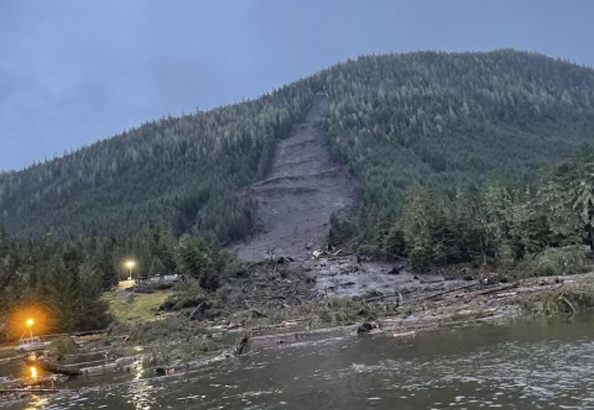 Landslide near Wrangell, Alaska