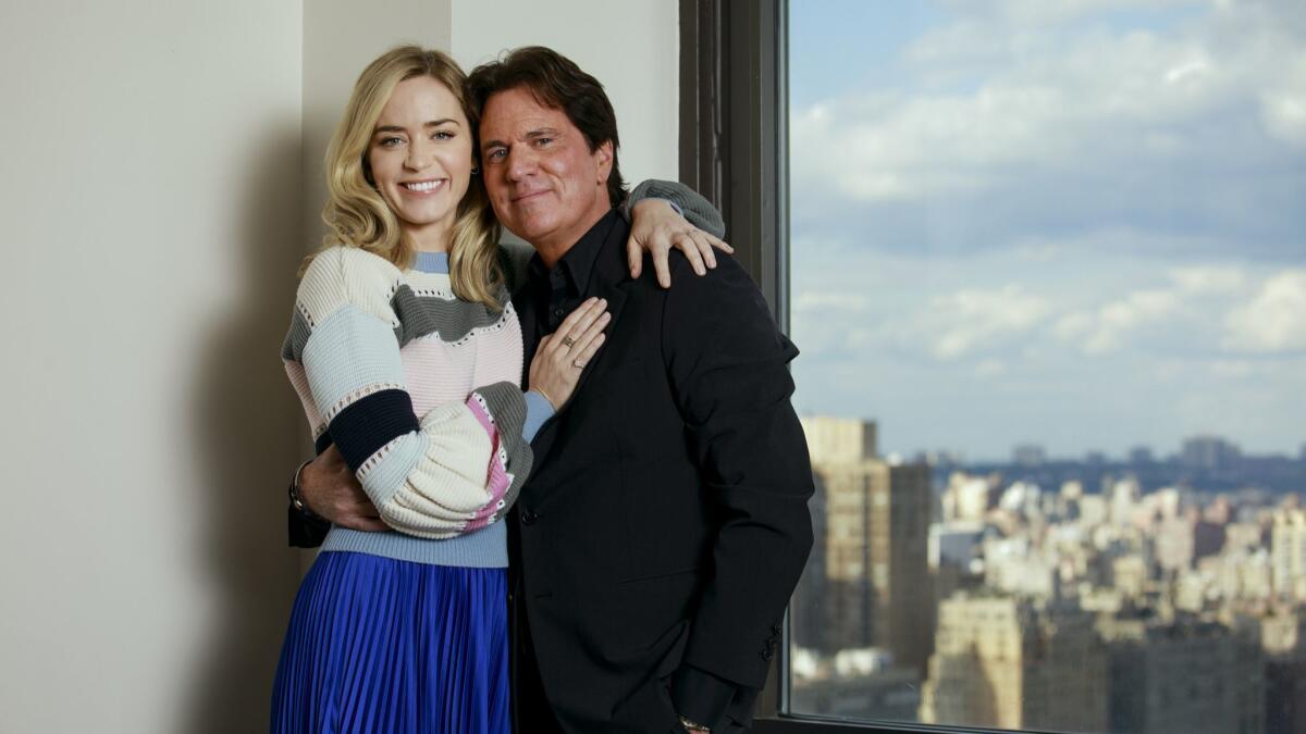 "Mary Poppins Returns" star Emily Blunt and director Rob Marshall pose for a portrait in New York, N.Y., on Oct. 17, 2018.