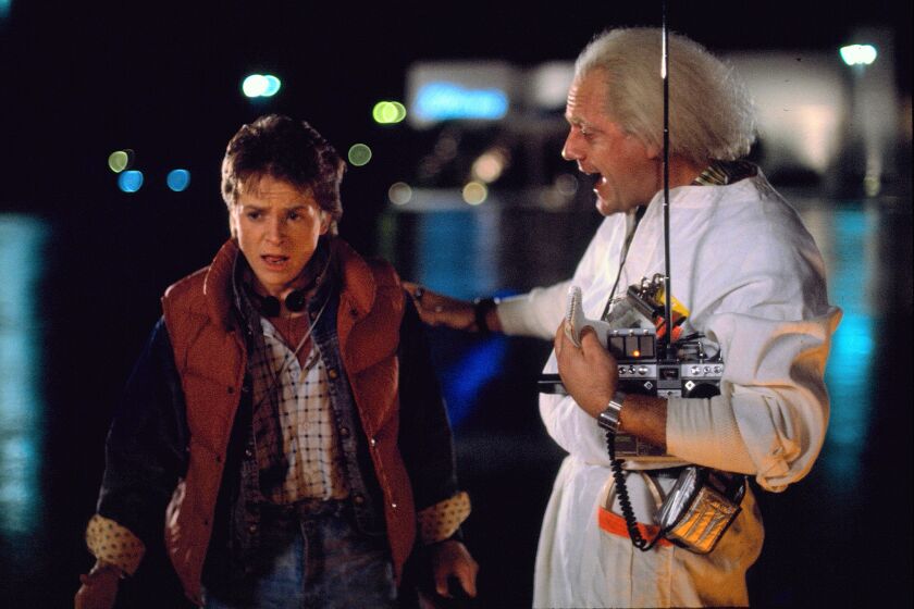 Time travelers Marty McFly (Michael J. Fox) and Doc Brown (Christopher Lloyd) debuted 30 years ago in Robert Zemeckis' "Back to the Future."