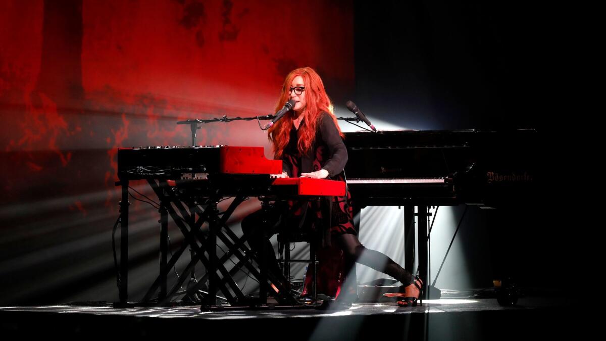 Tori Amos performs Sunday night at the Theatre at Ace Hotel in Los Angeles.