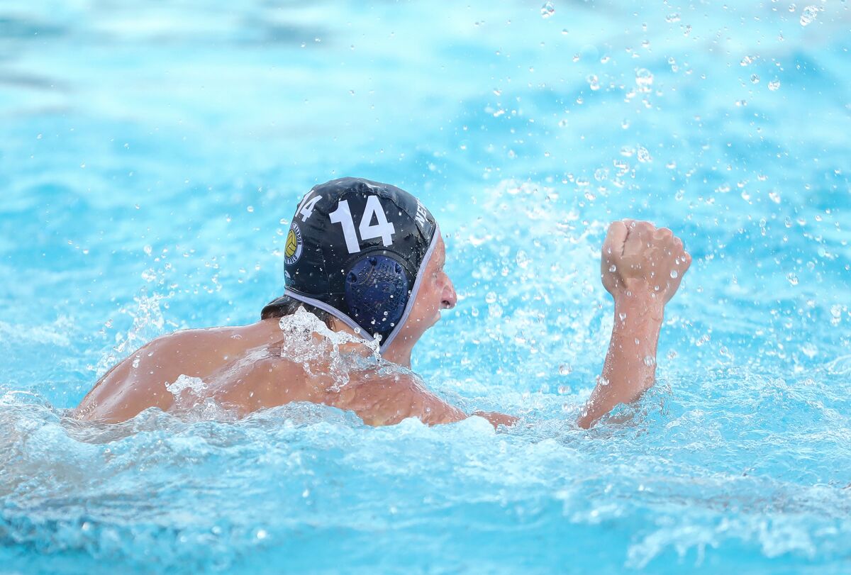 Newport Harbor's Gavin Appledorn reacts to a score during the semifinals of the Open Division playoffs on Wednesday.