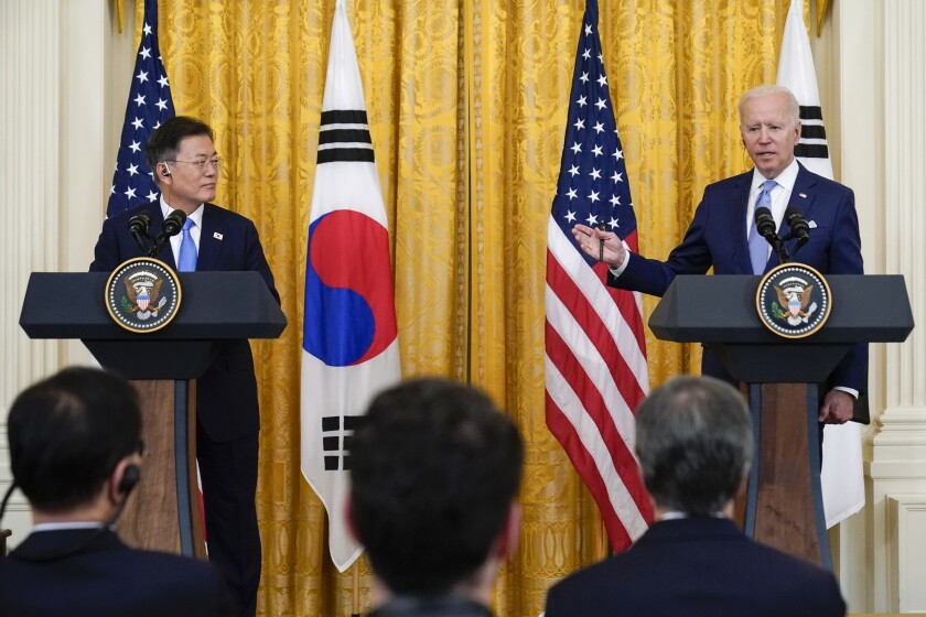 Biden and South Korea's president meet at White House - Los Angeles Times