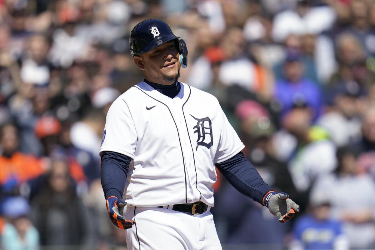 El venezolano Miguel Cabrera, de los Tigres de Detroit