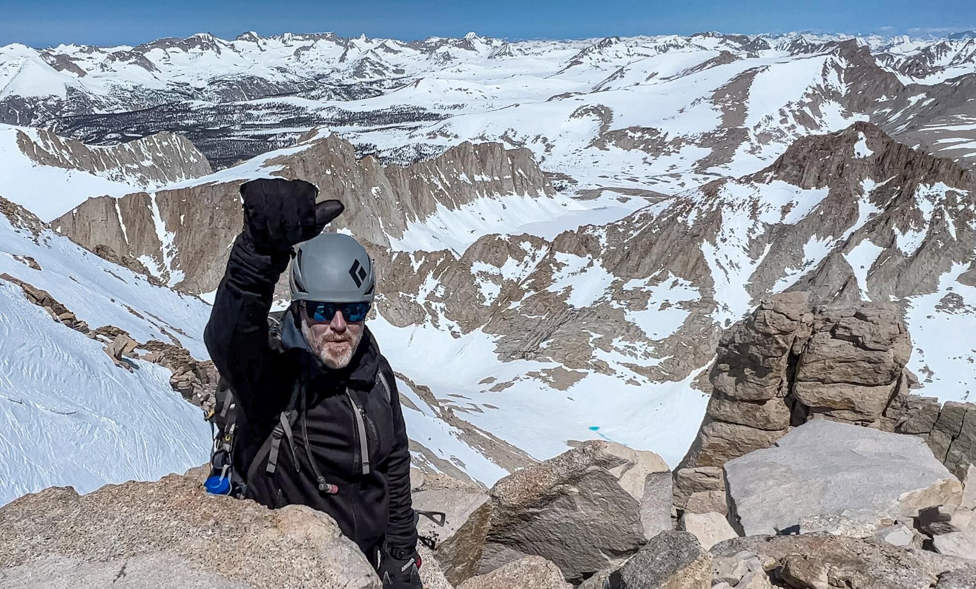 Jack Dolan reaches the summit of Mt. Whitney.