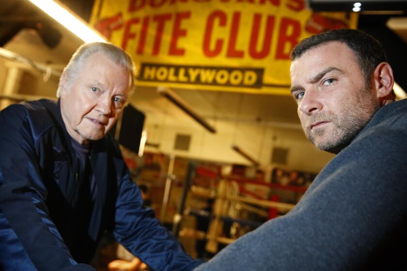 Jon Voight, left, and Liev Schreiber, costars in the Showtime series "Ray Donovan," were both nominated for Golden Globes Awards.