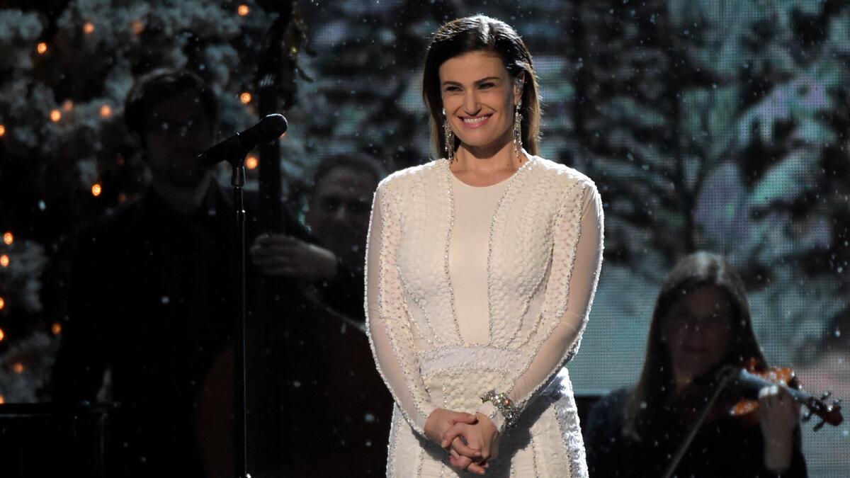 Indina Menzel performs on "CMA Country Christmas" on ABC.