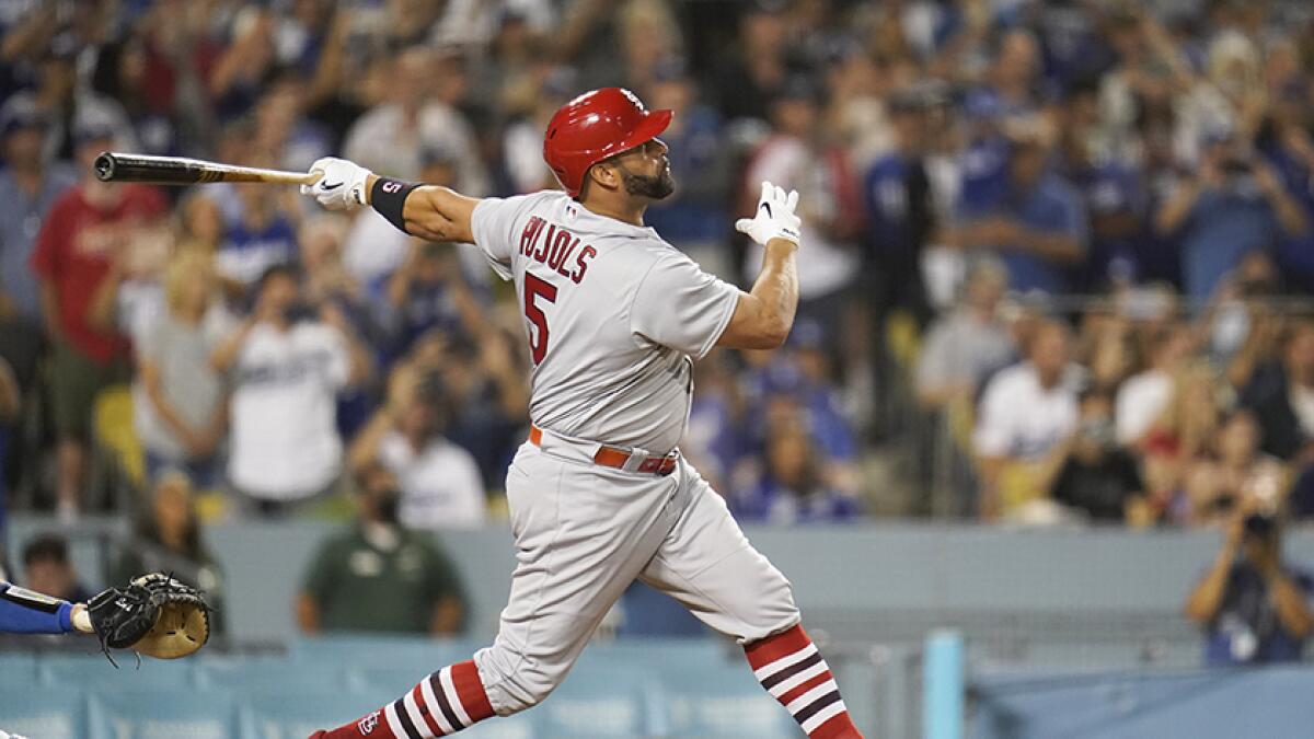 Albert Pujols' homer in return to St. Louis helps Dodgers win - Los Angeles  Times