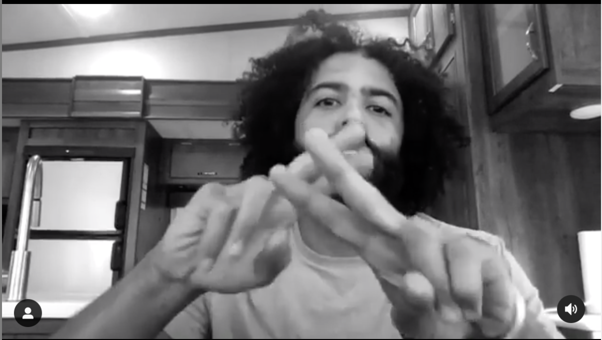 Screen grab from Daveed Diggs' 45-second rap for the 45 Lies project.