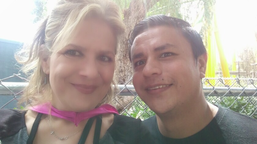 Tammy Wilson and her husband, Omar Moreno Arroyo, who died Jan. 7 in San Diego County jail.