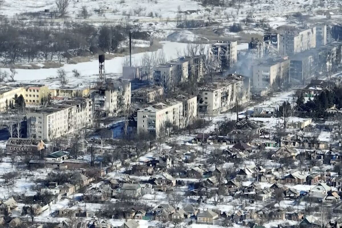 Destroyed Bakhmut, Ukraine