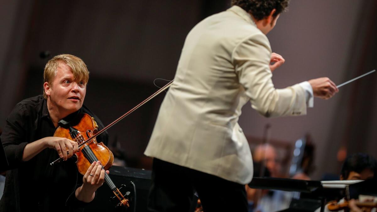 Violinist Pekka Kuusisto performs the world premiere of Daníel Bjarnason's Violin Concerto on Tuesday at the Hollywood Bowl.