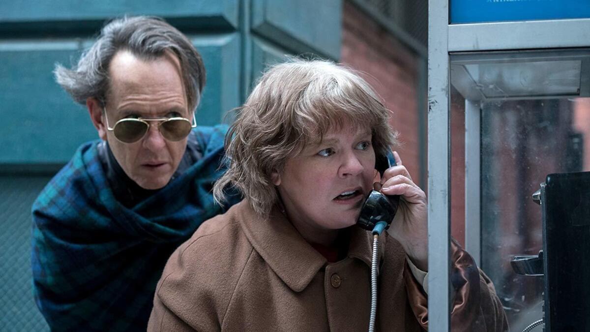 Richard E. Grant and Melissa McCarthy in "Can You Ever Forgive Me?"