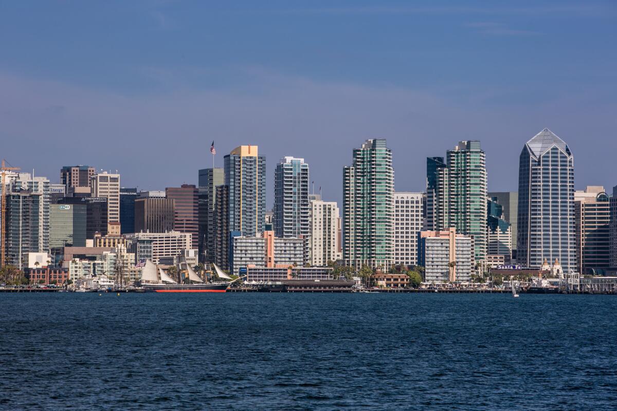 A view of downtown San Diego in 2013. A recent map from Thrillist provides a humorous look at how San Diegans view the rest of California.