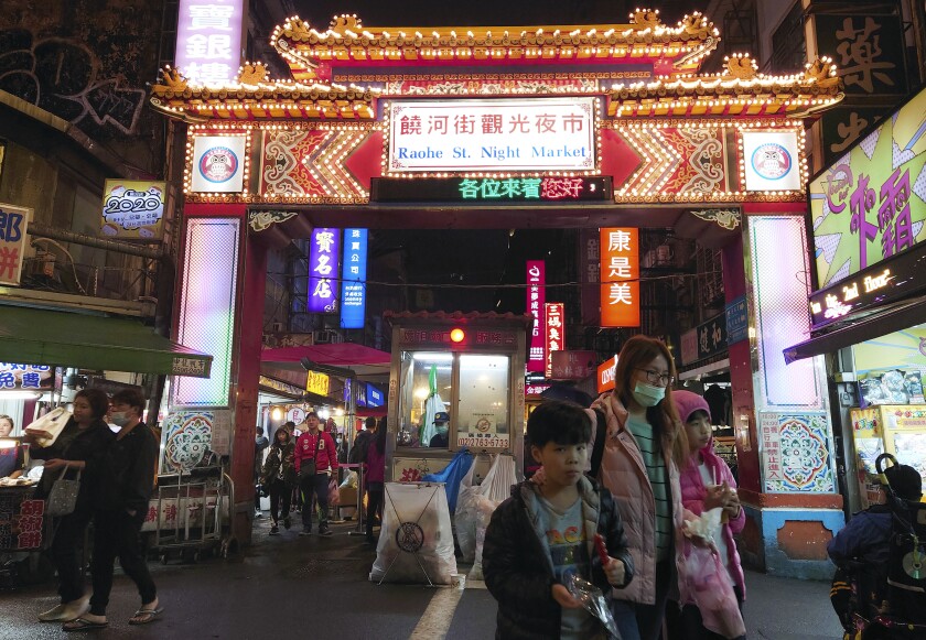 A night market in Taipei, Taiwan.