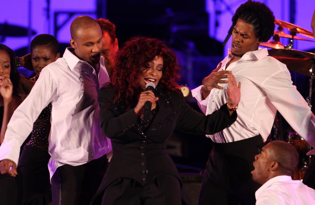 Chaka Khan, at the Hollywood Bowl in 2012, has addressed a reported feud with Lindsay Lohan on her website.