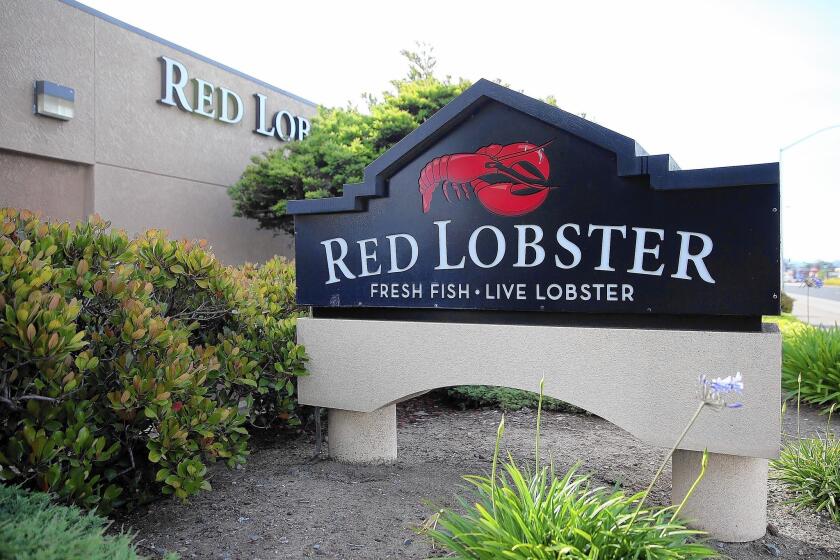After tax and transaction costs, the Red Lobster sale will leave Darden with $1.6 billion. The Orlando, Fla., company plans to use $1 billion to retire outstanding debt and up to $600 million to fund a new share repurchase program. Above, a Red Lobster outlet in San Bruno, Calif.