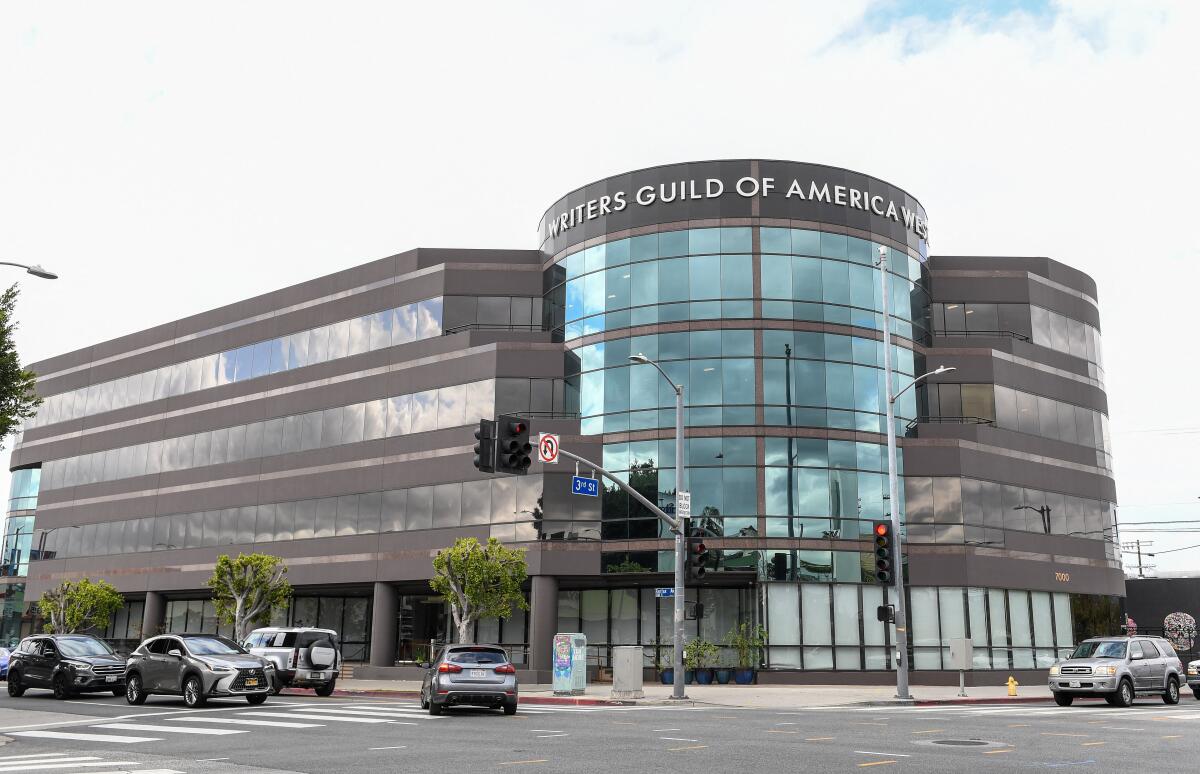 The Writers Guild of America West building in Los Angeles.