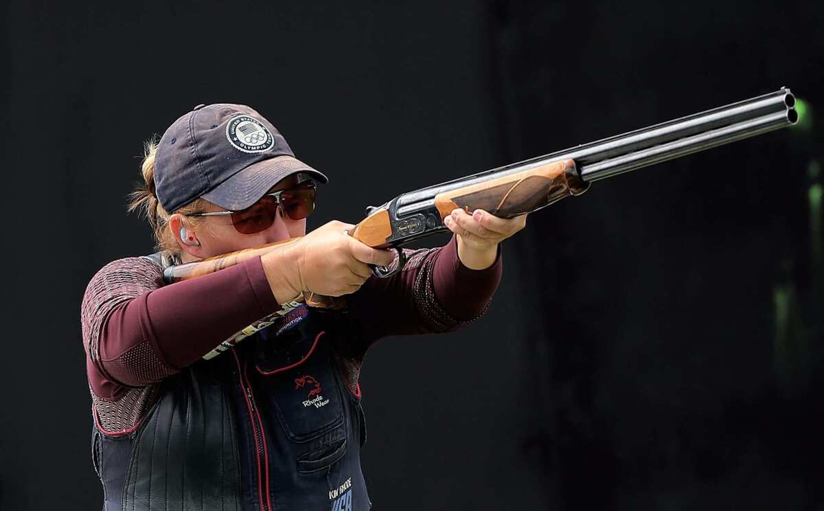 Kim Rhode of the U.S. competes in the women's skeet final at the 2016 Rio Olympics. 