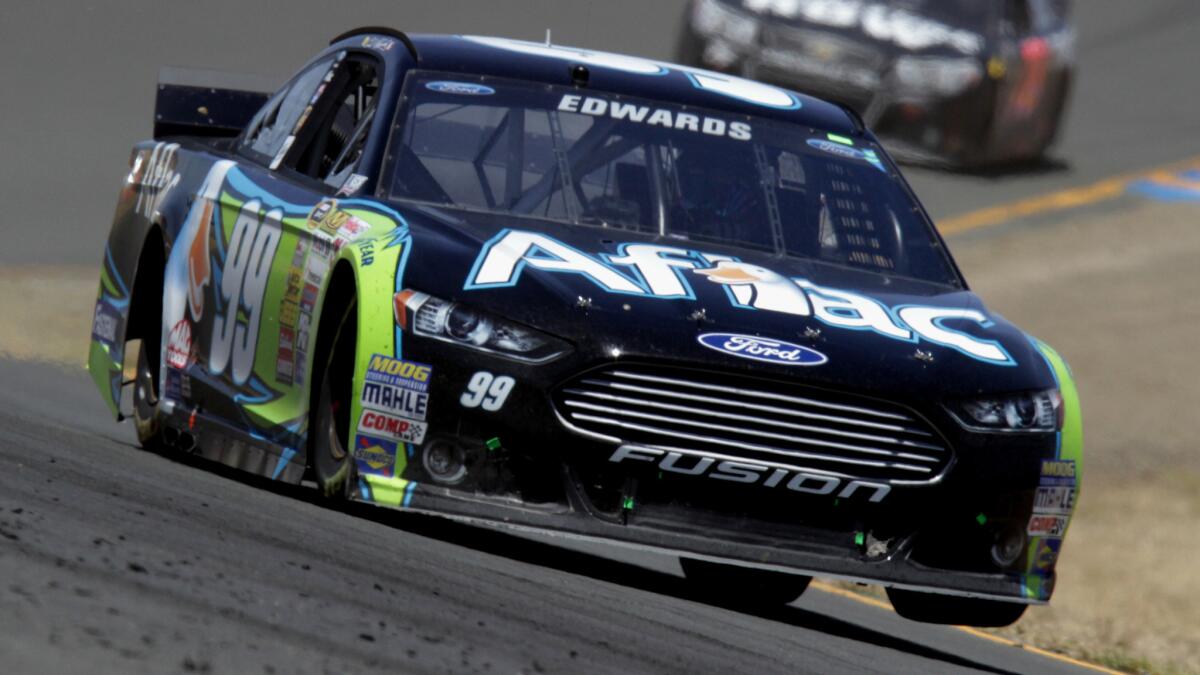Carl Edwards posted his first career NASCAR road course race victory Sunday at Sonoma Raceway.
