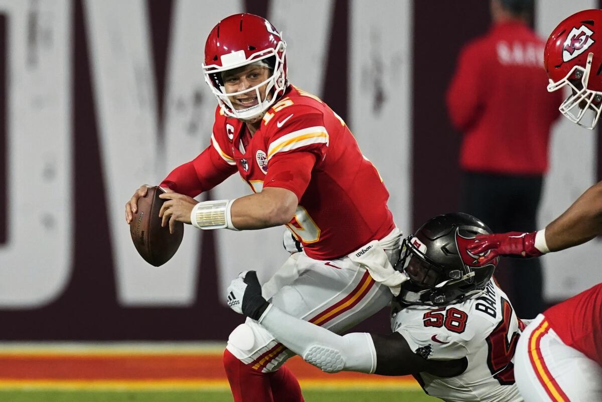 Super Bowl 2021: Patrick Mahomes gets history lesson from Tom Brady in  blowout loss 