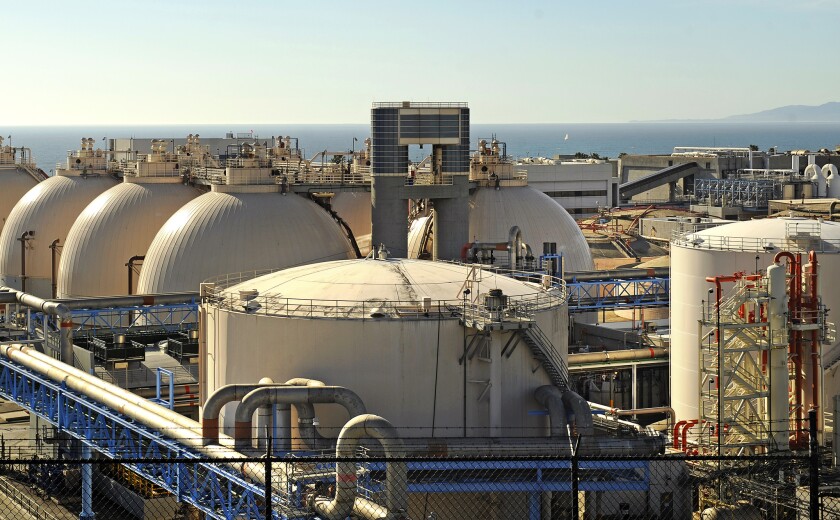 A view of Hyperion Treatment Plant in Playa Del Rey.