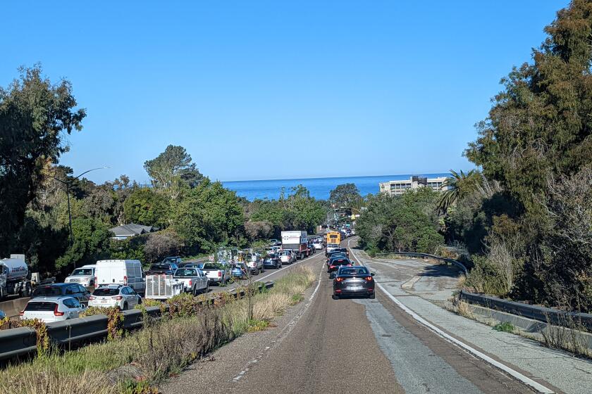 La Jolla's hilly terrain is one of the obstacles to getting streets repaired, combined with the volume of cars heading into The Village every day.