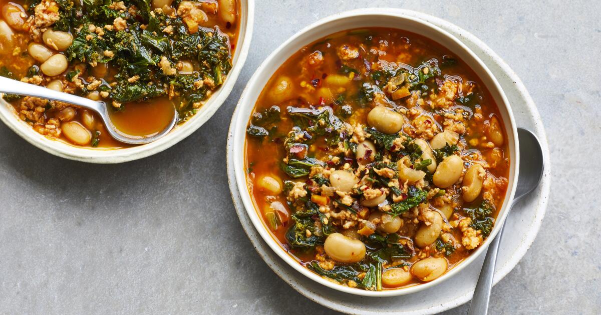 This lemony, spicy white bean soup is a poem in a pot