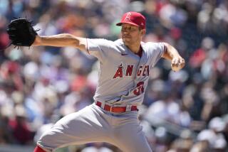 Los Angeles Angels starting pitcher Tyler Anderson works against the Colorado Rockies in the sixth inning.